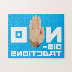 NO Distractions! cool readable through a mirror Jigsaw Puzzle