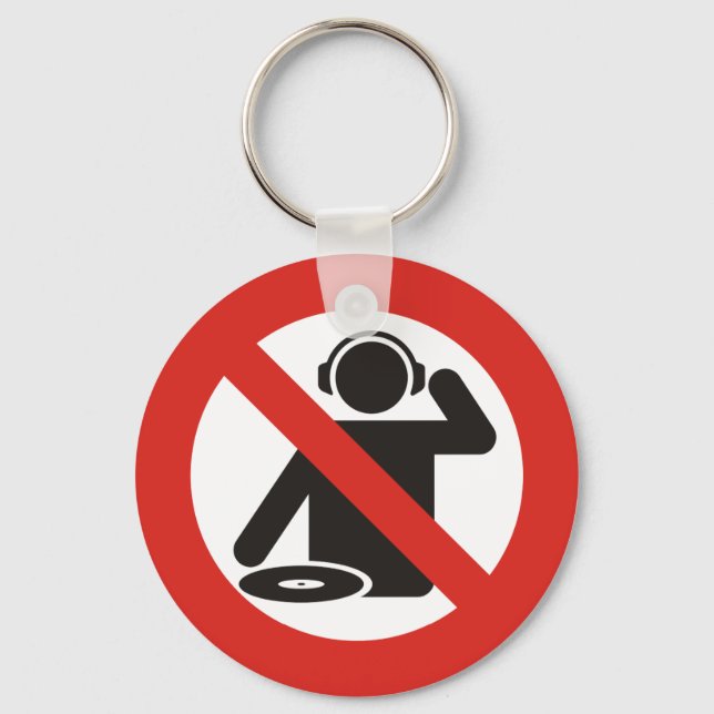 No DJ Zone Keychain (Front)