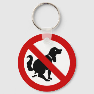 NO Dog Fouling ⚠ Thai Sign ⚠ Keychain