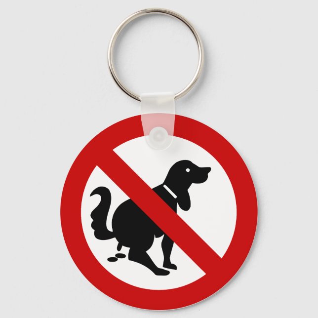 NO Dog Fouling ⚠ Thai Sign ⚠ Keychain (Front)