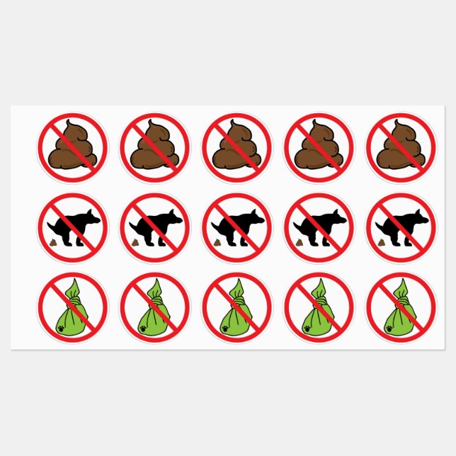 No Dog Poop (Sheet)