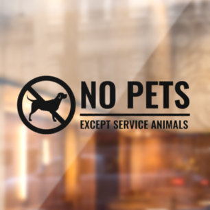 No Dogs Allowed Decal, No Pet Sticker