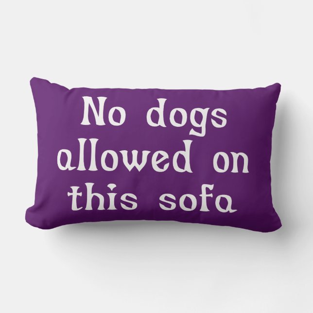 No Dogs Allowed on this Sofa Lumbar Pillow (Front)