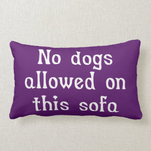 No Dogs Allowed on this Sofa Lumbar Pillow