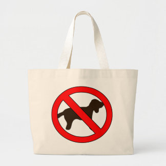 No Dogs Sign Large Tote Bag