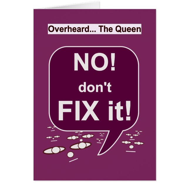 NO, Don’t Fix It (Front)