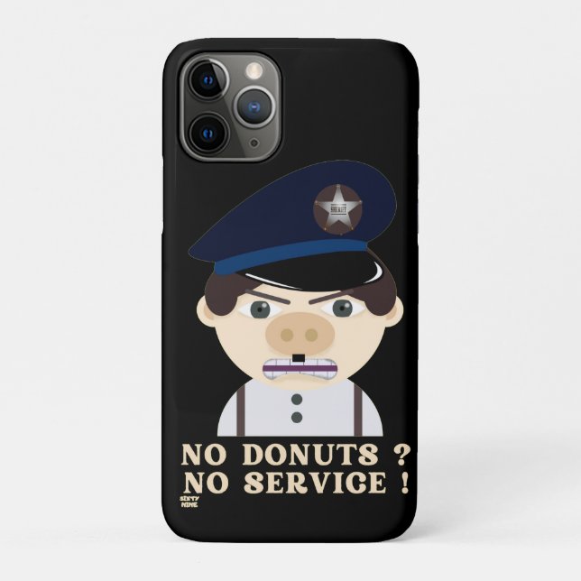 "NO DONUTS, NO SERVICE " funny police officer      Case-Mate iPhone Case (Back)