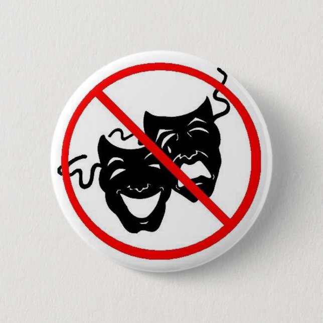 No Drama 2 Inch Round Button (Front)