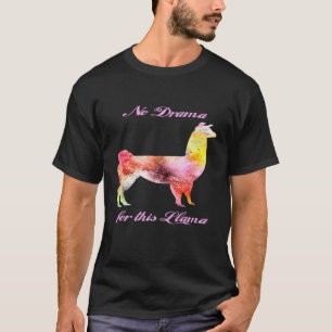 No Drama for this Llama  Cute Colourful T-Shirt