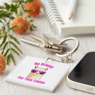 No Drama for This Llama – Funny Llama Keychain