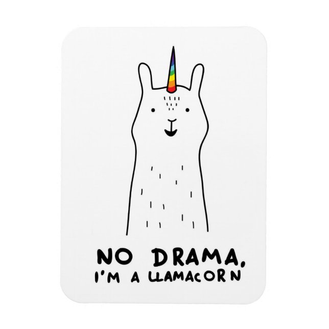 No Drama I'm A Llamacorn Magnet (Vertical)