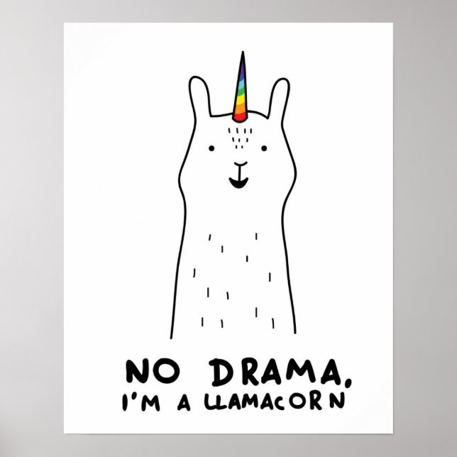 No Drama I'm A Llamacorn Poster (Front)