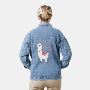 no drama, just a lama denim jacket