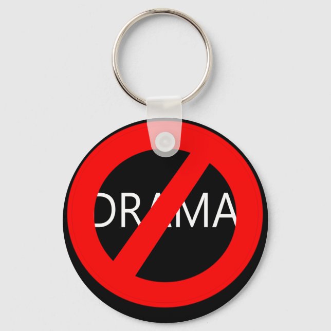 No Drama Keychain - Dark (Front)