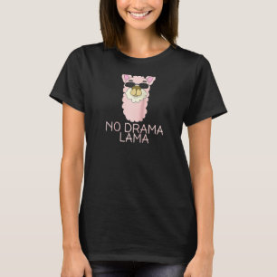 No Drama Lama Cute T Shirt Funny No Drama Alpaca L