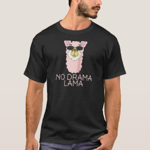 No Drama Lama Cute T Shirt Funny No Drama Alpaca L