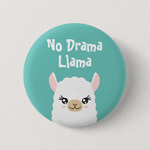 No Drama Llama 2 Inch Round Button