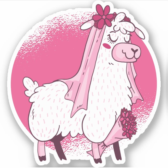 No Drama LLama BRIDE Funny Wedding Bridal Shower (Front)