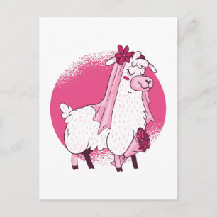 No Drama LLama BRIDE Funny Wedding Bridal Shower Postcard