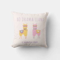 No Drama Llama Cute Pink Purple Personalized