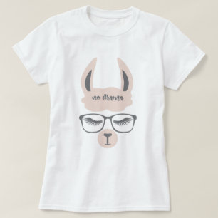 No Drama Llama Hipster Llama T-Shirt