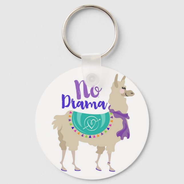 No Drama Llama Keychain (Front)