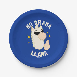 No Drama Llama Paper Plate