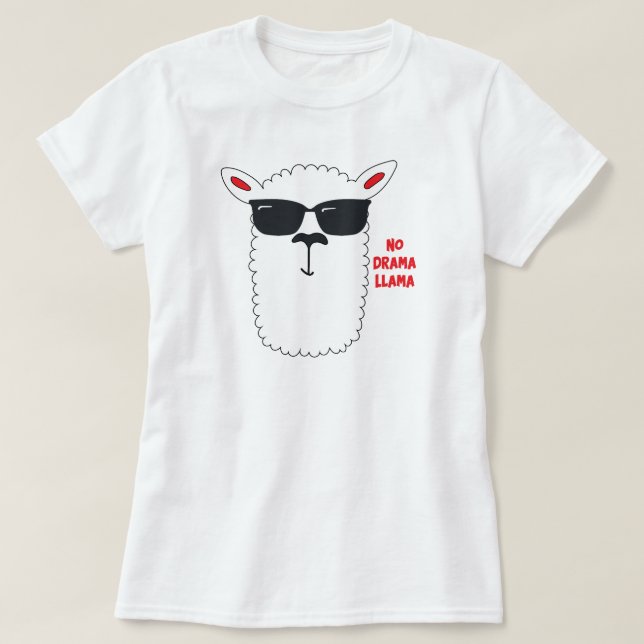 No Drama Llama T-Shirt (Design Front)