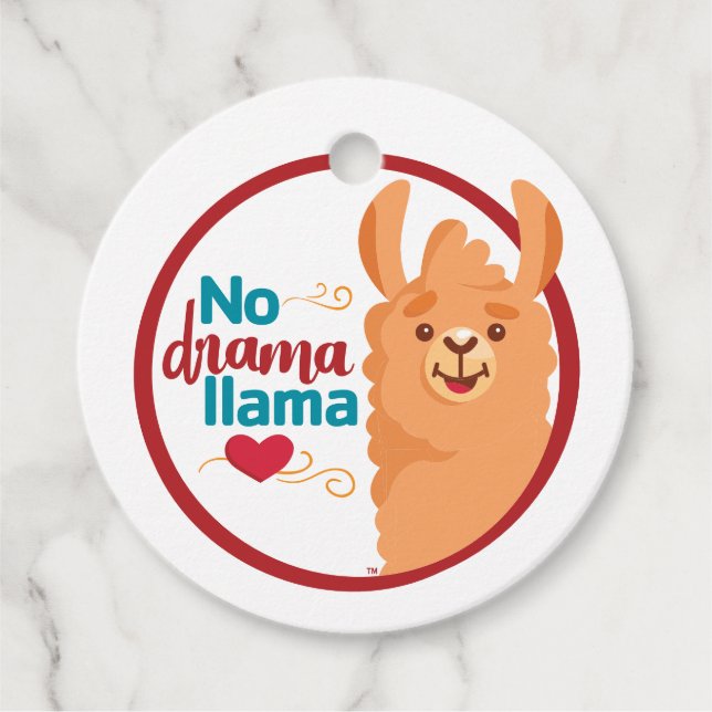 No Drama Llama (Warm)  Favour Tags (Front)