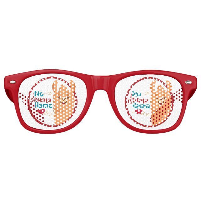 No Drama Llama (Warm)  Retro Sunglasses (Front)