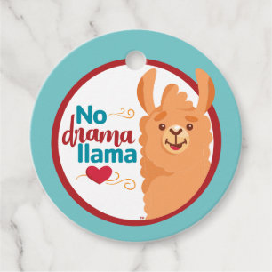No Drama Llama (Warm) Teal  Favour Tags
