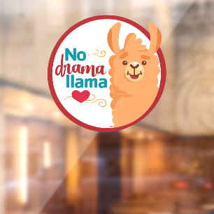 No Drama Llama (Warm)  Window Cling