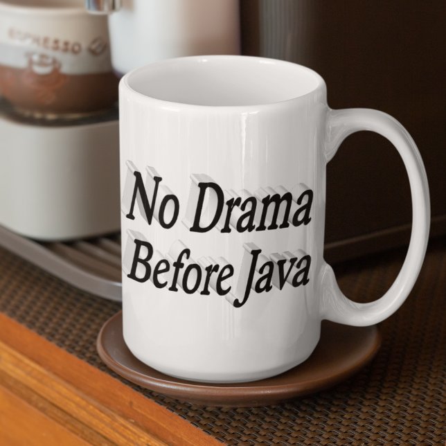 No Drama Quote half text  Large Coffee Mug (Creator Uploaded)