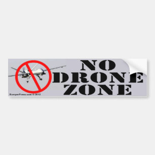 No Drone Zone Bumper Sticker