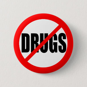 "NO DRUGS" 2 INCH ROUND BUTTON