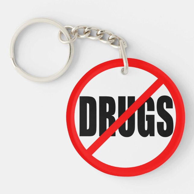 "NO DRUGS" KEYCHAIN (Front)
