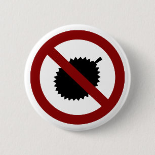 No Durian 2 Inch Round Button