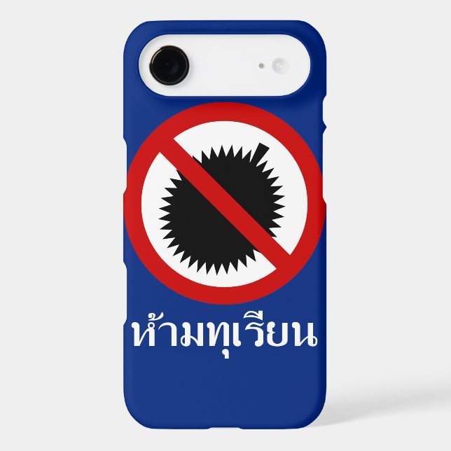 NO Durian ⚠ Thai Langue Script Sign iPhone Skin (Verso)