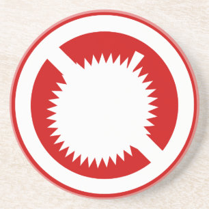 NO Durian Tropical Fruit ⚠ Thai Sign ⚠ Coaster