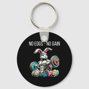 No Eggs - No Gain  Keychain