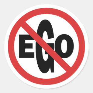 No Ego Classic Round Sticker