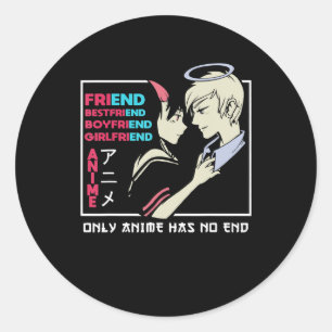 No End Anime Clothing Manga Art Cosplay Otaku Gift Classic Round Sticker