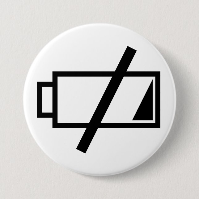 No energy 3 inch round button (Front)