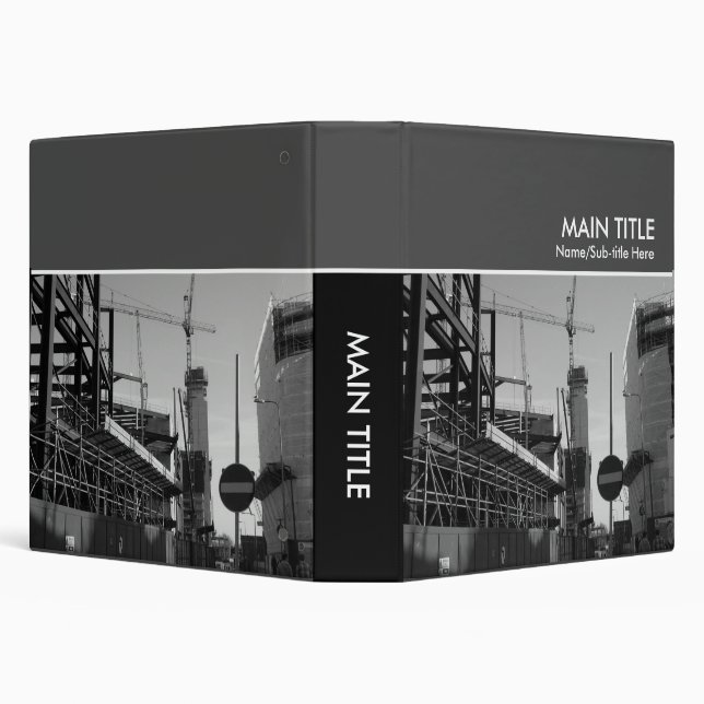 No Entry Construction Photo Book - (1.5in Ring) Binder (Background)