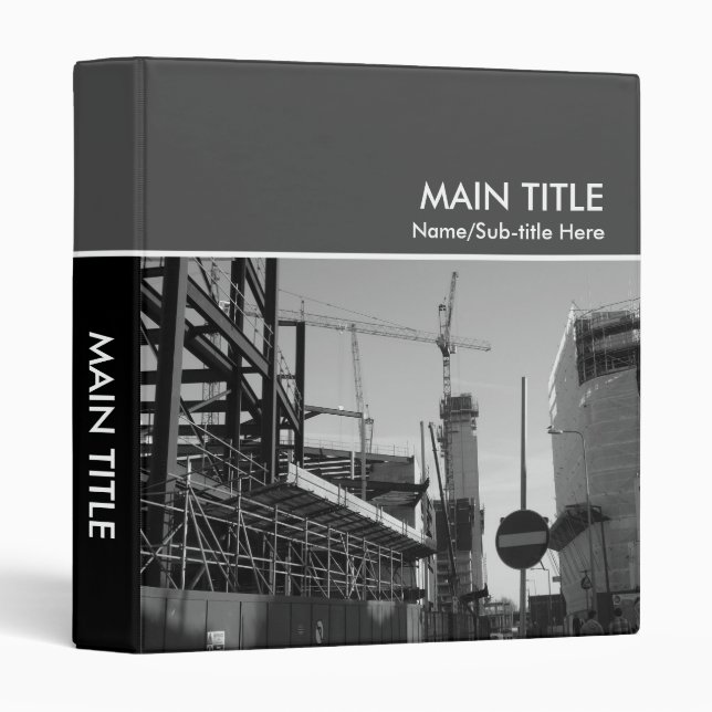 No Entry Construction Photo Book Binder (Front/Spine)