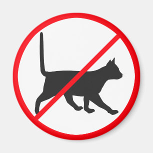 No Entry For Cats! Magnet