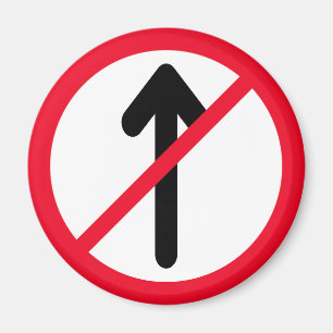 No Entry Red Circle Road Sign Magnet