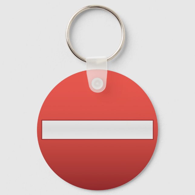 No entry road sign keychain (Front)
