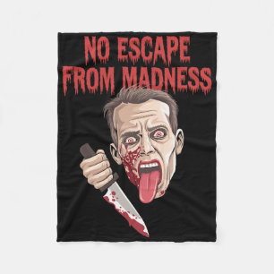 No Escape From Madness – Vintage Retro Movie Style Fleece Blanket