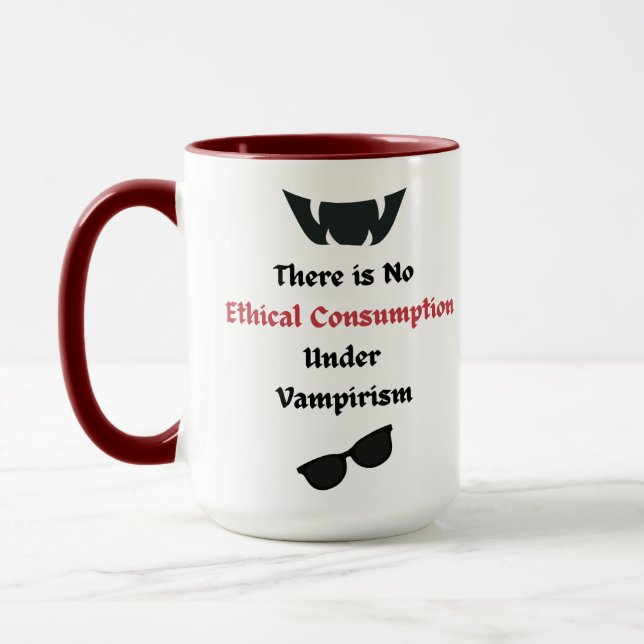 No Ethical Consumption Under Vampirism Mug (Left)